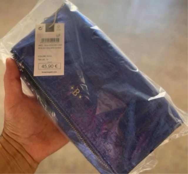 Bolso BROWNIE Azul Metalizado