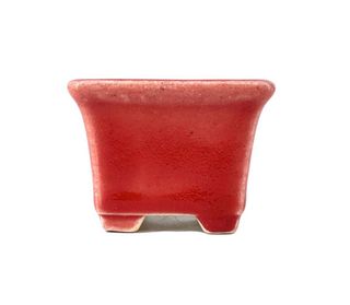 Vaso bonsai quadrado Yixing 5.5 cm vermelho