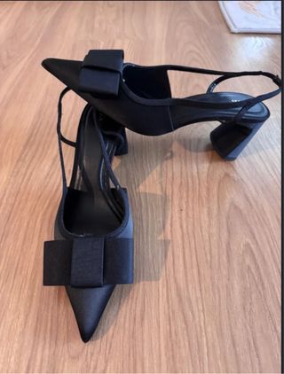Zapatos Zara Tacón Negro Talla 41