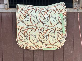 Mantilla Doma Caballos Diseño Herraduras menta