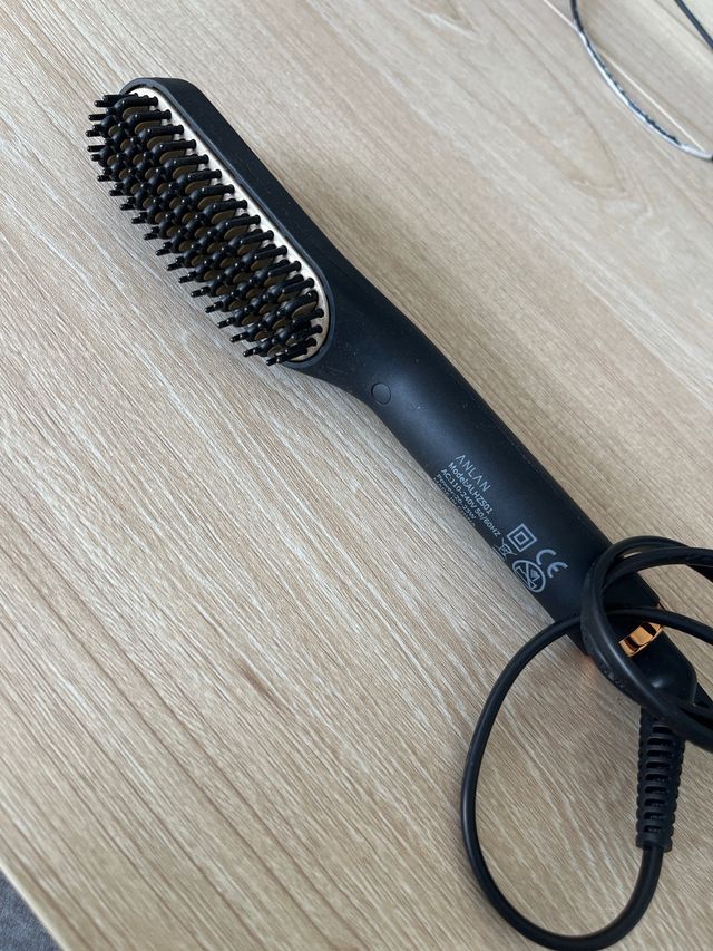 Cepillo Alisador ANLAN Negro y Dorado