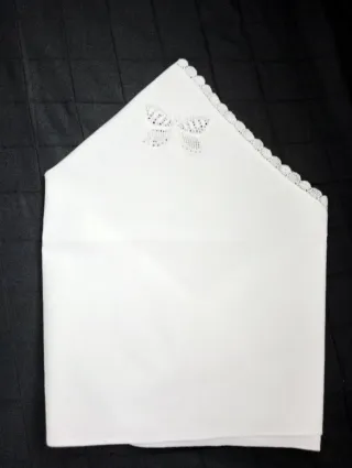 Bandana vintage cotone farfalle pizzo