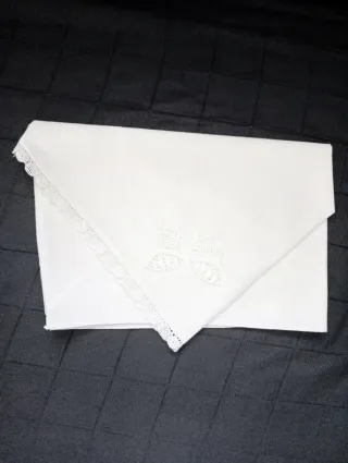 Bandana vintage cotone farfalle pizzo