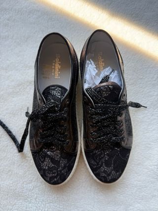 Scarpe Baldinini donna nere e argento