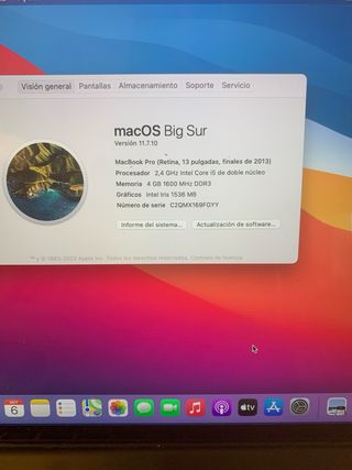 MacBook Pro 13” 2013 Gris Espacial