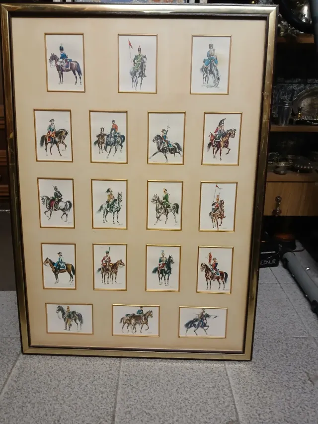 Cuadro militar a caballo