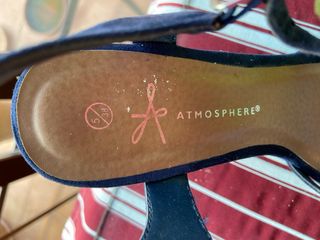 Sandalia cuña Atmosphere azul talla 38