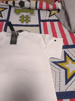 Camiseta Stone Island Talla S Blanca