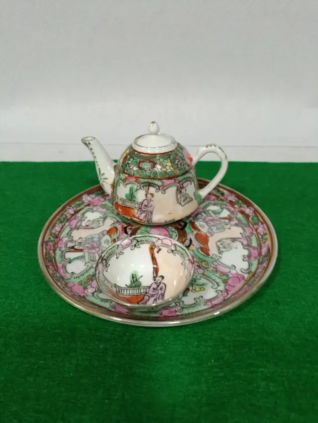 Juego de té porcelana china miniatura