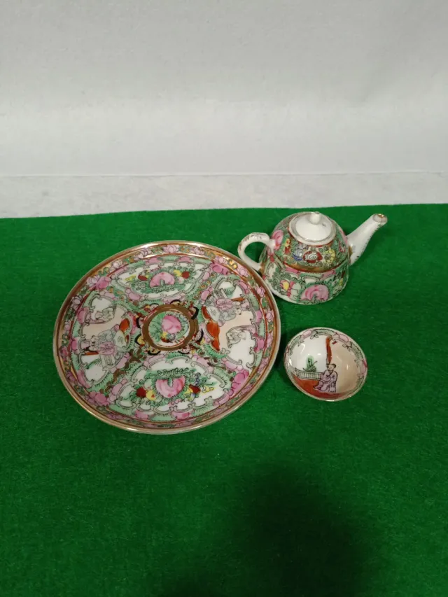 Juego de té porcelana china miniatura