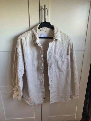 Chaqueta Bershka Beige Pana Oversize