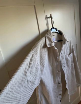 Chaqueta Bershka Beige Pana Oversize