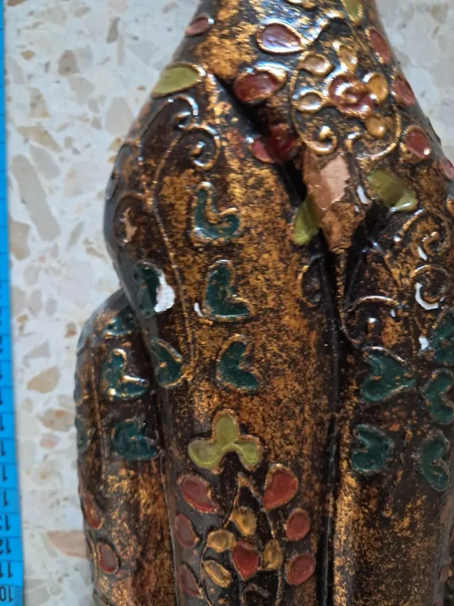 Figura Gato Adorno Madera 67cm