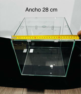 Acuario de cristal 28x26 cm