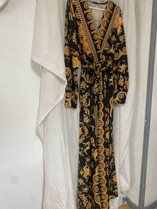 Vestido largo estampado Versace