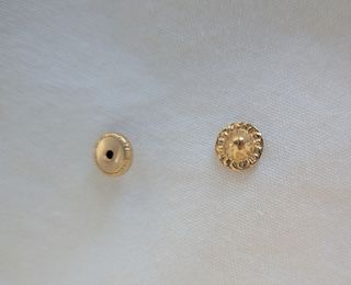 Tuercas rosca pendientes oro niñas