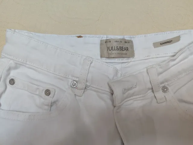 Vaqueros blancos Springfield rotos talla 38