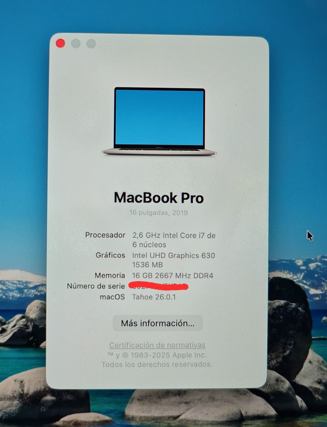 MacBook Pro 16" i7 9750H 512GB/16GB RAM