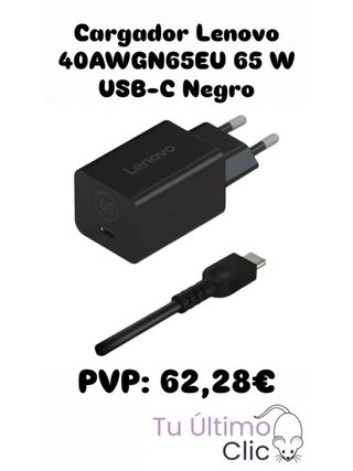 Cargador Lenovo 65W USB-C Negro