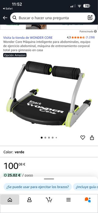 Smart Wonder Core Máquina Ejercicio Abdominal