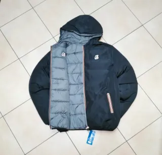 K-Way Giubbotto Grigio e Nero