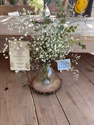 Rincón de bienvenida para boda o celebración