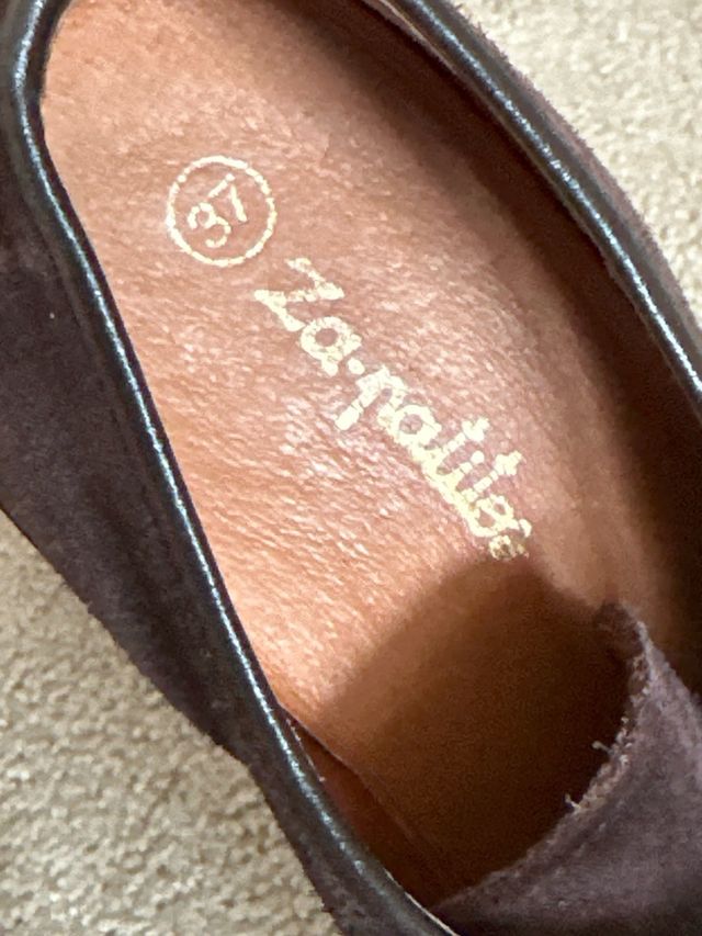 Zapatos de ante marrón talla 37