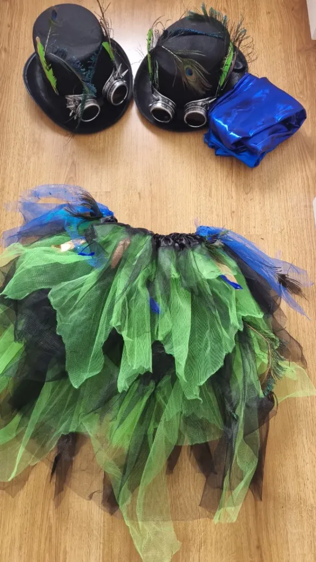 Disfraces de Pavo Real Punk x2