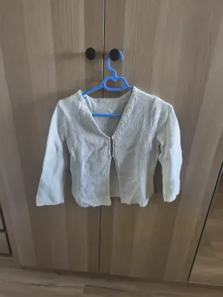 Chaqueta blanca de punto