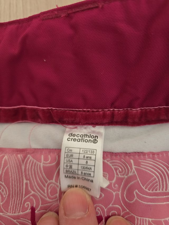 Pantalón de esquí niña rosa