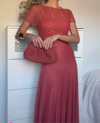 Vestido fiesta Basyco coral 