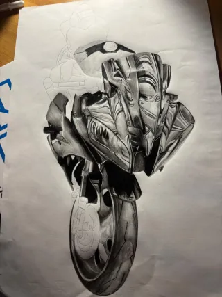 Disegno moto sportiva R6