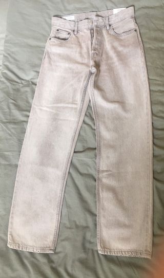 Zara Jeans Rectos Grises