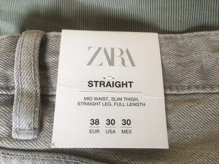 Zara Jeans Rectos Grises