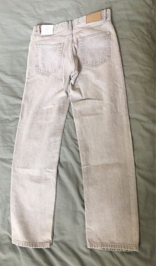 Zara Jeans Rectos Grises
