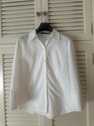 Camisa bordada Cortefiel