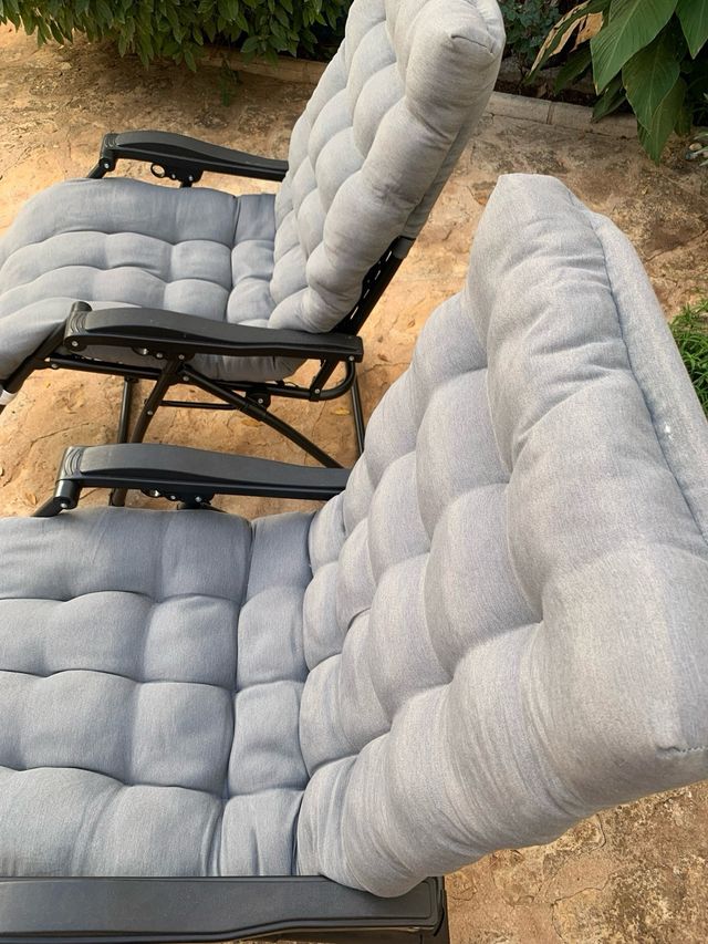 Tumbonas de jardín metal (2 unidades)