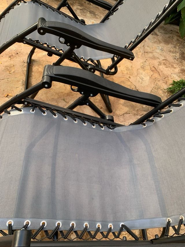 Tumbonas de jardín metal (2 unidades)