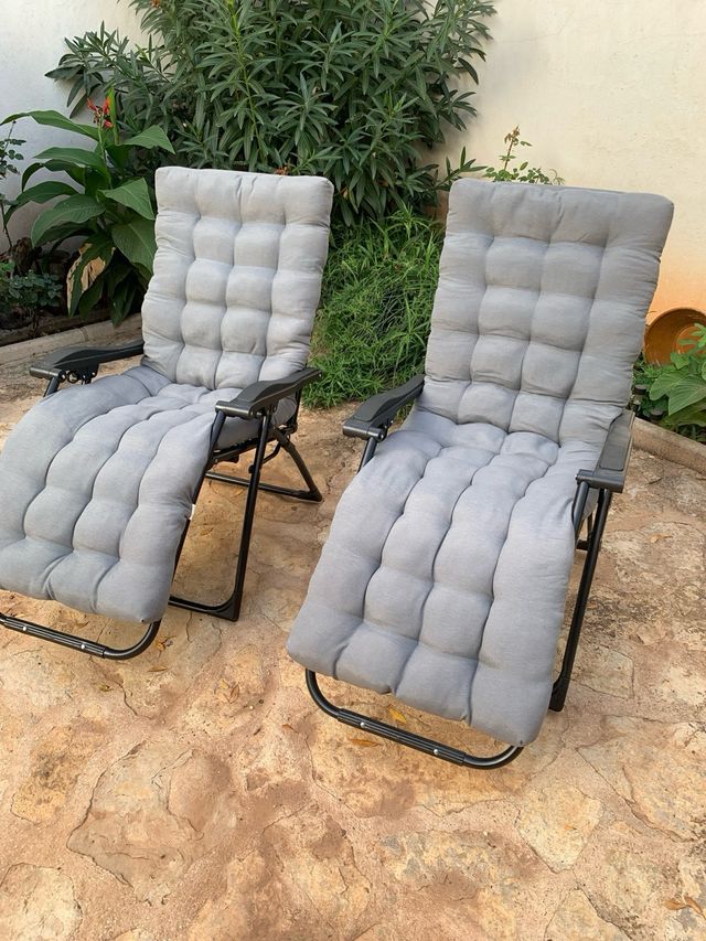 Tumbonas de jardín metal (2 unidades)