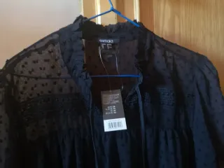 Blusa Esmara Plumeti Negra Talla M