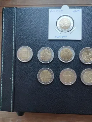 Lote 9 monedas 2 euros conmemorativas