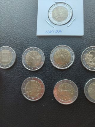 Lote 9 monedas 2 euros conmemorativas