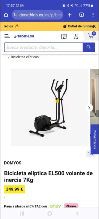 Bicicleta elíptica DOMYOS EL500
