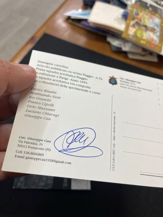 Lotto Vespista Cau con autografi lotto 7