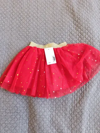 Falda tutú niña estrellas doradas
