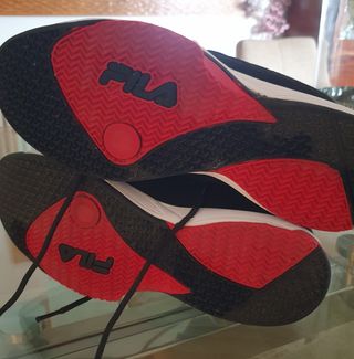 Zapatillas Baloncesto Fila Talla 42 Negras Rojas