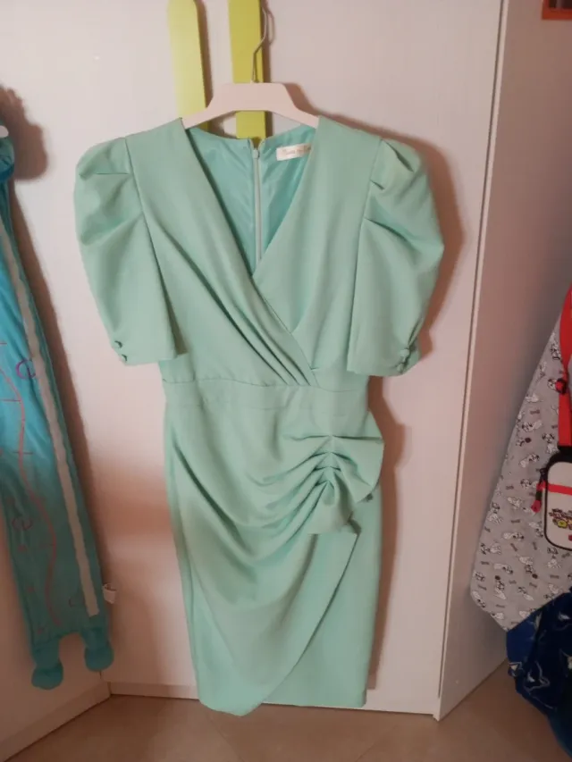 Vestido fiesta verde