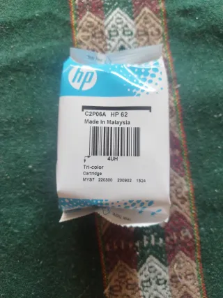3 Cartuchos Tinta HP 62 (2 Negros, 1 Color)