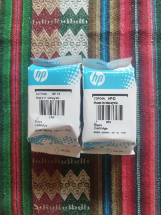 3 Cartuchos Tinta HP 62 (2 Negros, 1 Color)