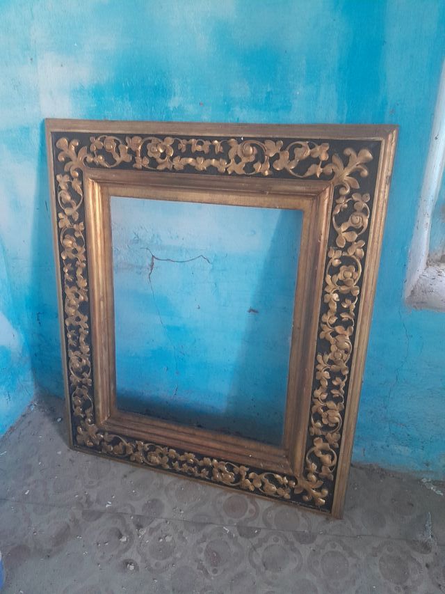 Cornice antica primi '800 legno intagliato - oro